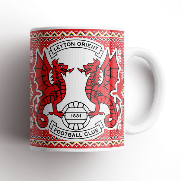 Leyton Orient Xmas Knitted Mug