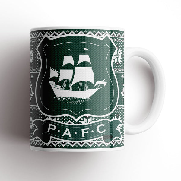 Plymouth Argyle Xmas Knitted Mug