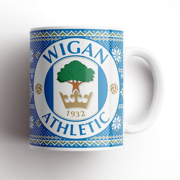 Wigan Athletic Xmas Knitted Mug