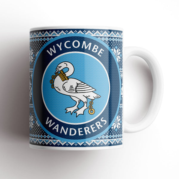 Wycombe Wanderers Xmas Knitted Mug