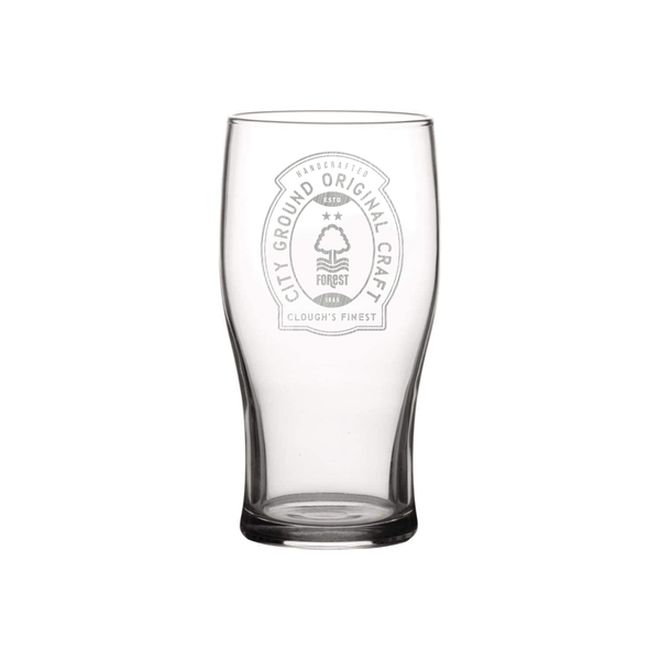 Nottingham Forest Beer Label Engraved Pint Glass