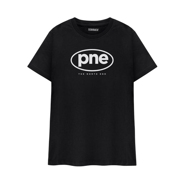 Preston North End Stamp Black T Shirt