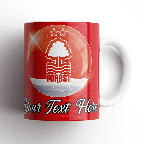 Nottingham Forest Christmas Snowglobe Mug