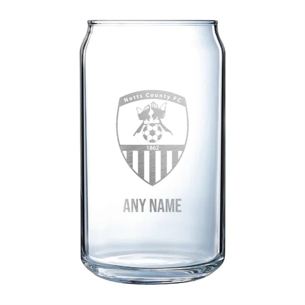 Notts County Can Glass *Customisable*