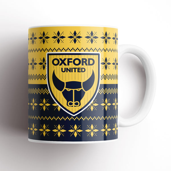 Oxford United Christmas Knitted Halves Mug