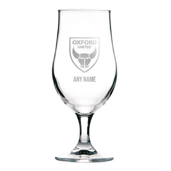 Oxford United 370ml Stemmed Beer Glass *Customisable*