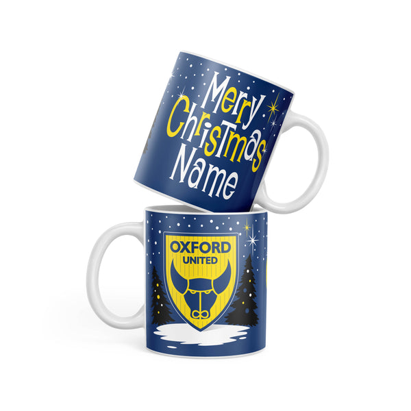 Oxford United Christmas Mid Century Mug