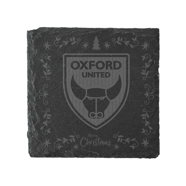 Oxford United Square Ornate Slate Coaster