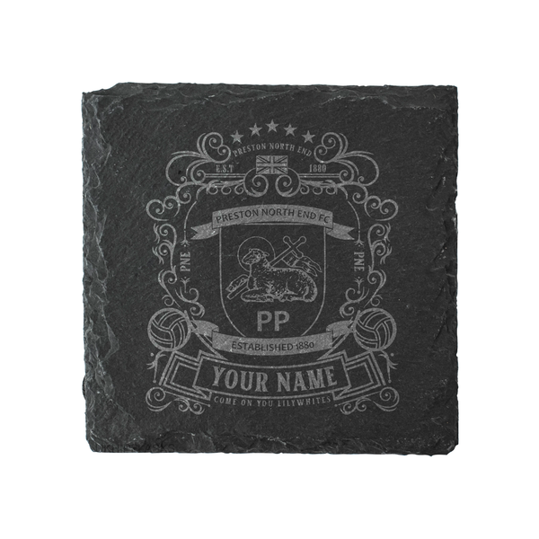 Preston North End Coat Of Arms Slate Coaster