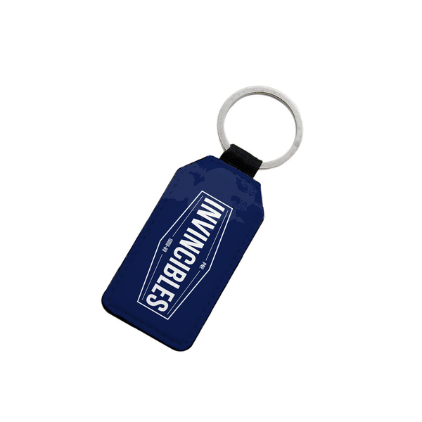 PNE Invincible's Navy Leather Keyring