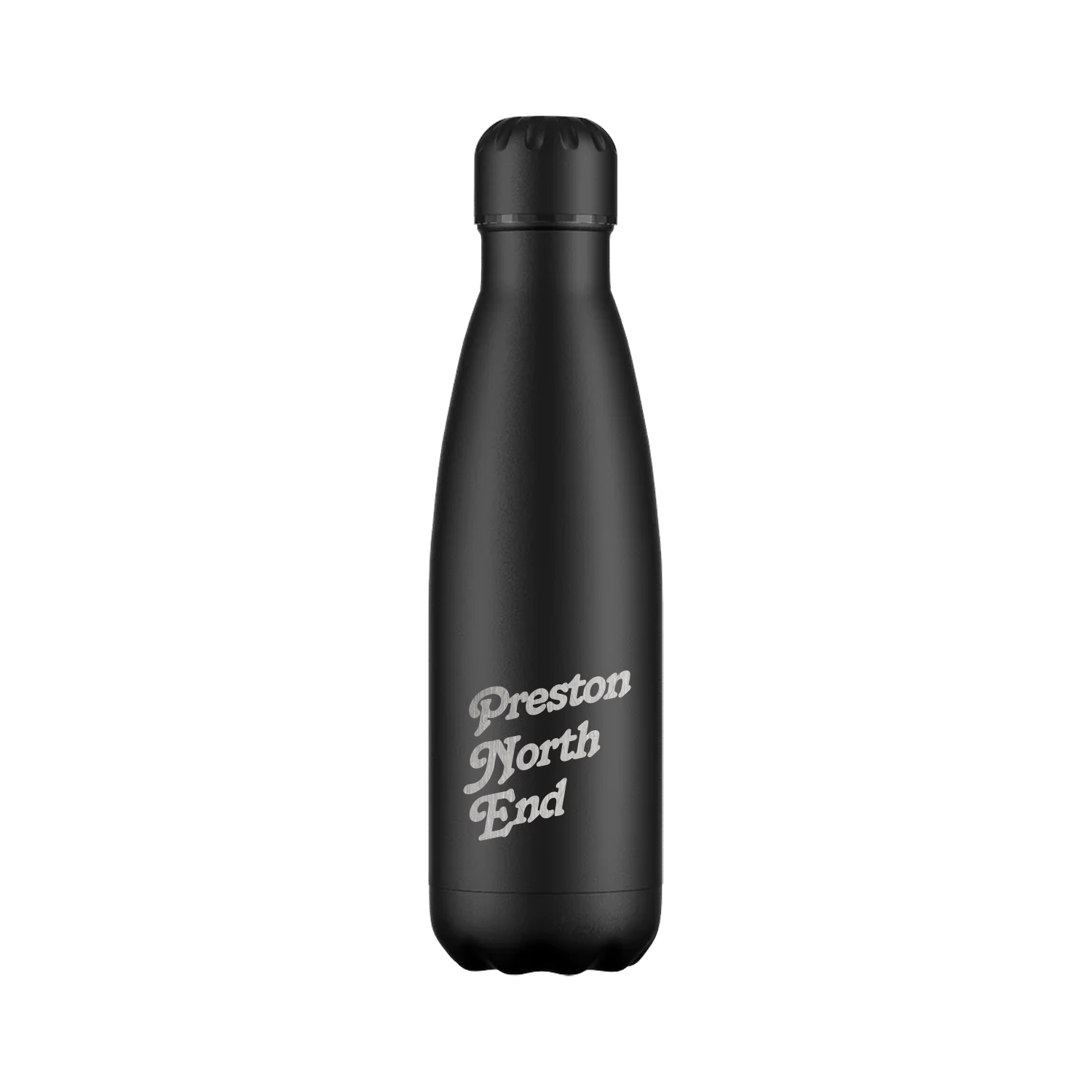 Preston North End Script Engraved Water Bottle - Black – The Terrace Store