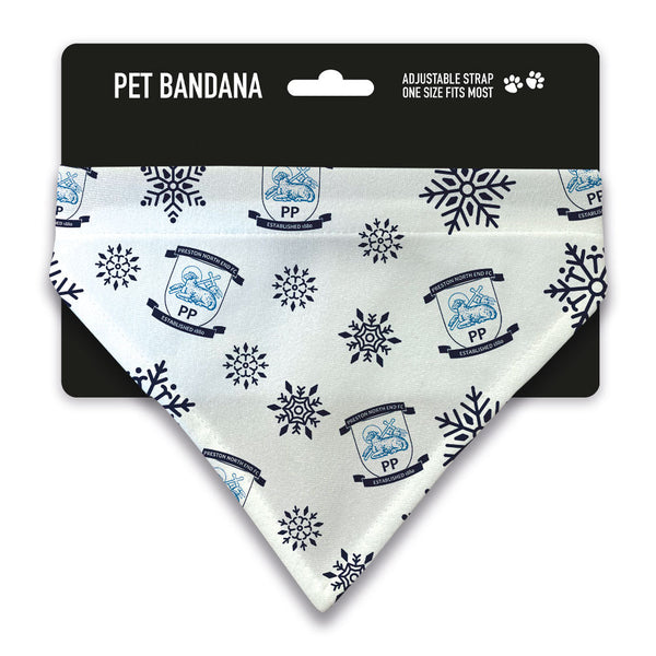 Preston North End Xmas Snow Pet Bandana