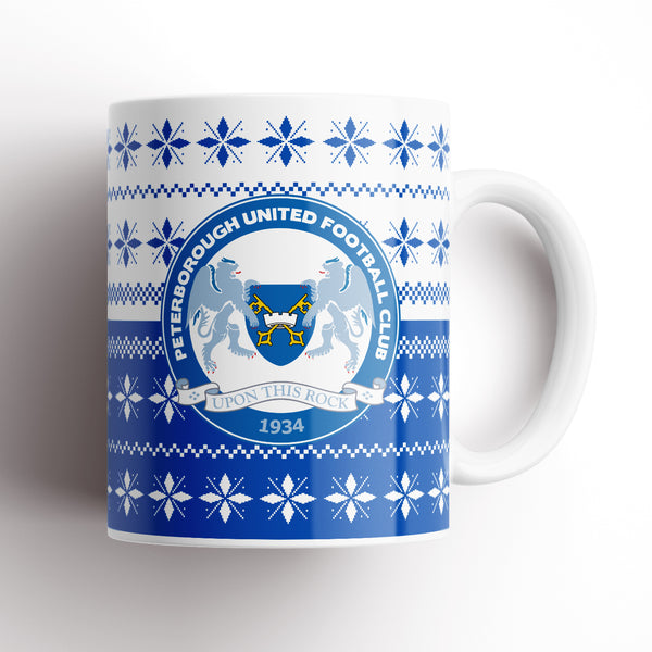 Peterborough United Christmas Knitted Halves Mug