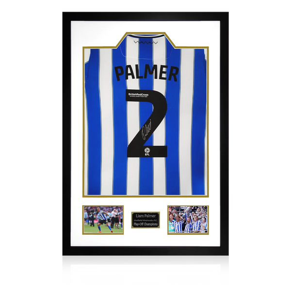 Sheffield Wednesday Signed Liam Palmer Double Picture Shirt Display