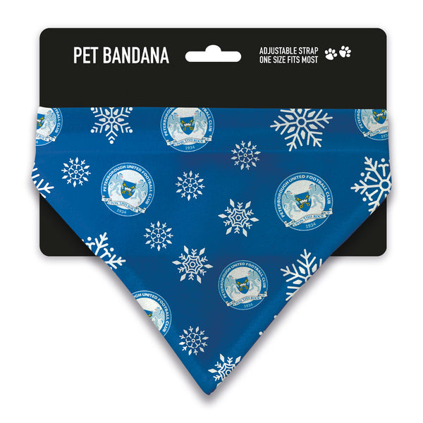 Peterborough United Christmas Snow Pet Bandana