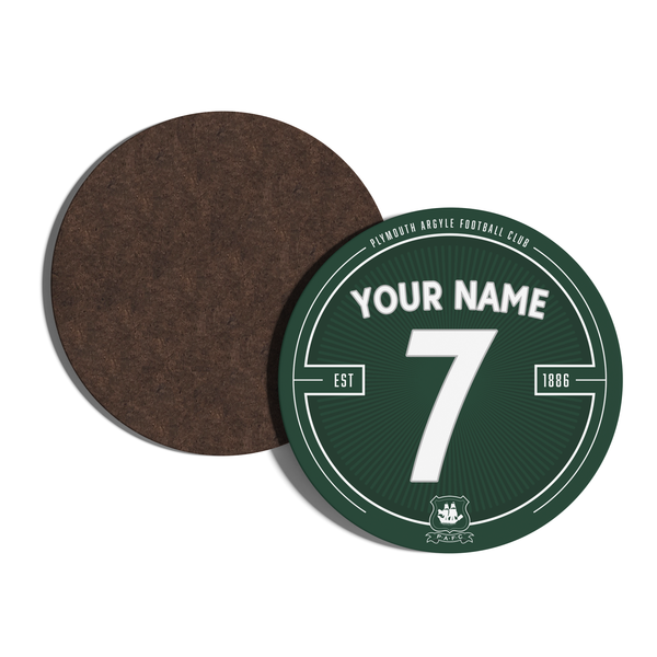 Plymouth Argyle Custom Name Club Coaster