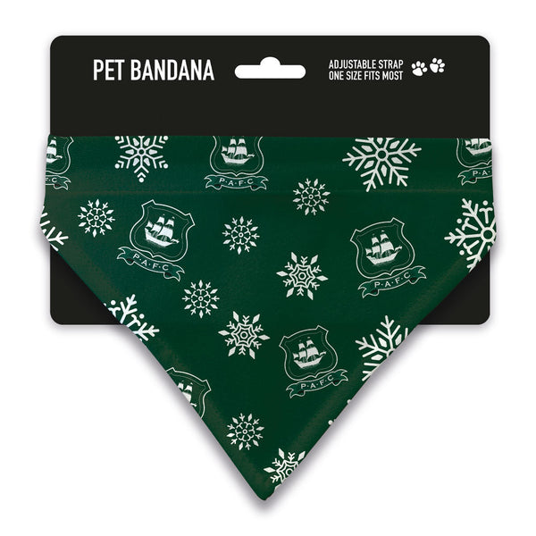 Plymouth Argyle Xmas Snow Pet Bandana