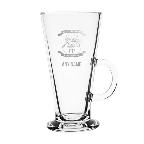 Preston North End Latte Glass