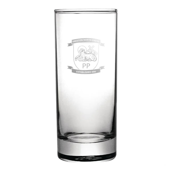 Preston North End 340ml Hi Ball Glass *Customisable*