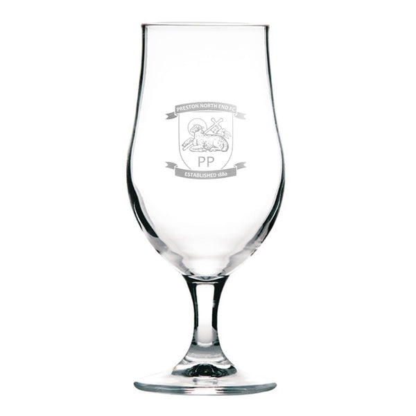 Preston North End 370ml Stemmed Beer Glass *Customisable*