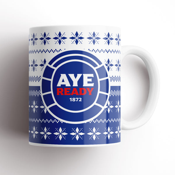 Rangers Christmas Knitted Halves Mug