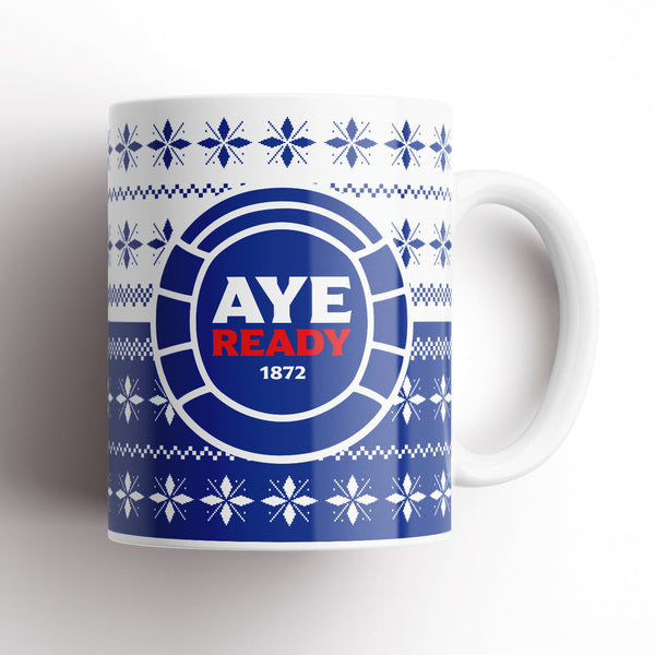 Rangers Xmas Knitted Halves Mug