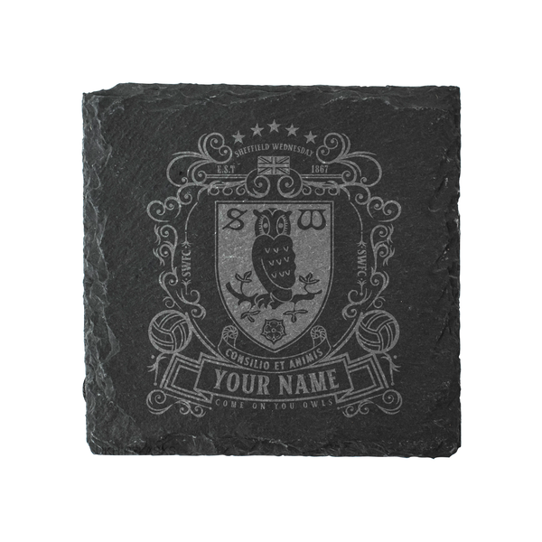 Sheffield Wednesday Coat Of Arms Slate Coaster