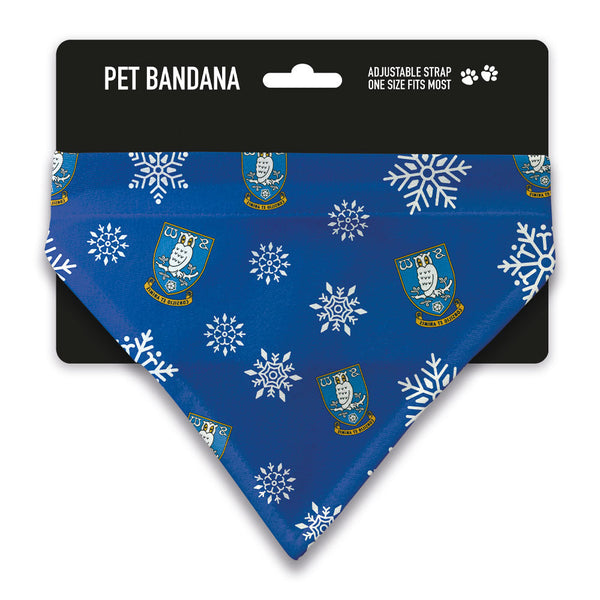 Sheffield Wednesday Xmas Snow Pet Bandana