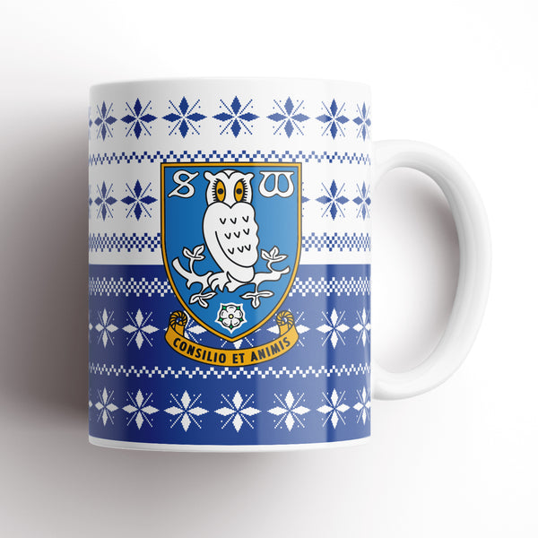 Sheffield Wednesday Christmas Knitted Halves Mug