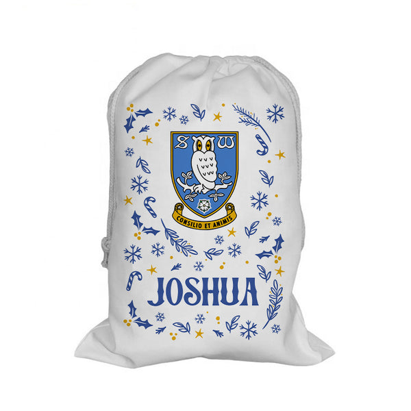 Sheffield Wednesday Christmas Pattern Santa Sack