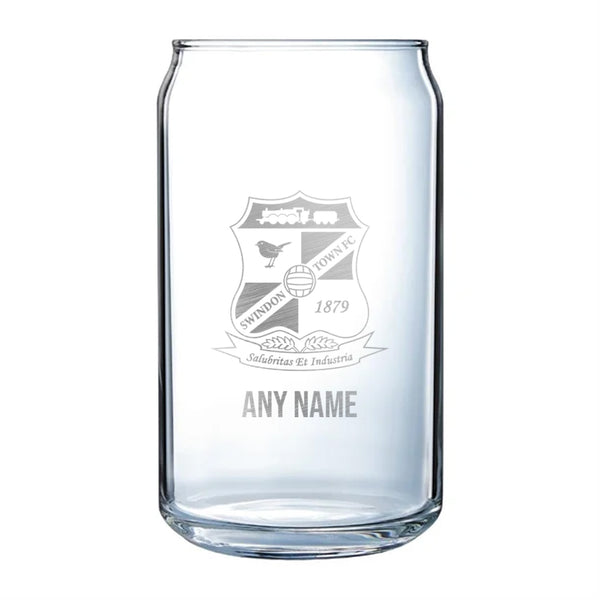 Swindon Town Can Glass *Customisable*