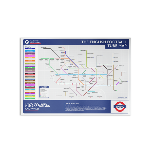The 92 Tube Map Print