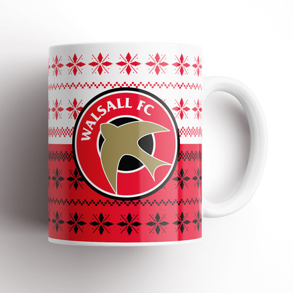 Walsall FC Christmas Knitted Halves Mug