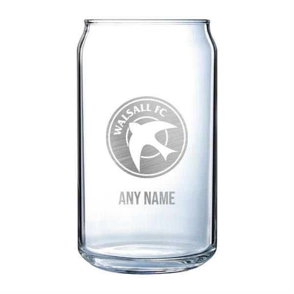 Walsall FC Can Glass *Customisable*