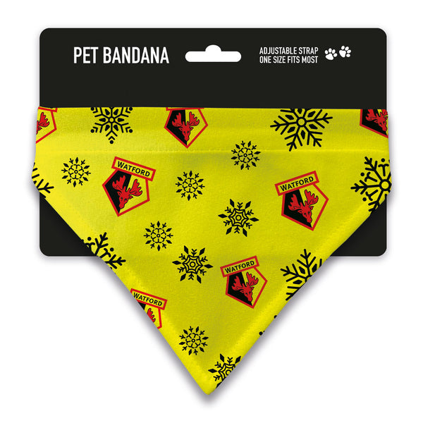 Watford Christmas Snow Pet Bandana