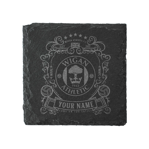 Wigan Athletic Coat Of Arms Slate Coaster