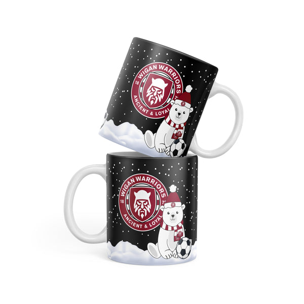 Wigan Warriors Christmas Polar Bear Mug