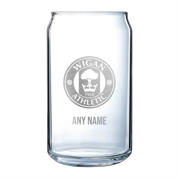 Wigan Athletic Can Glass *Customisable*