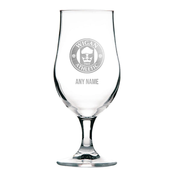 Wigan Athletic 370ml Stemmed Beer Glass *Customisable*