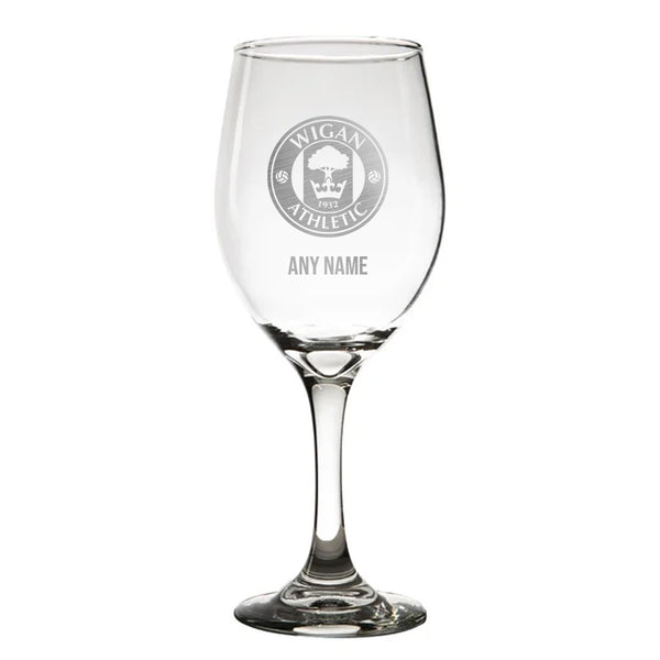 Wigan Athletic 410ml Wine Glass *Customisable*