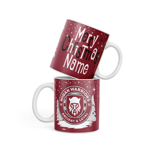 Wigan Warriors Christmas Mid Century Mug