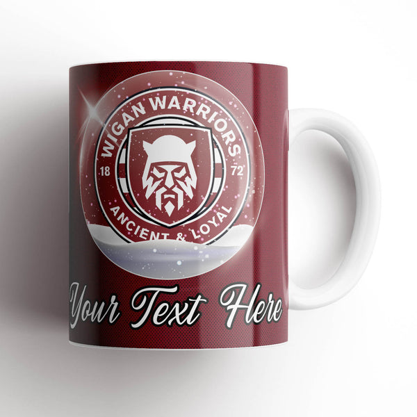 Wigan Warriors Christmas Snowglobe Mug