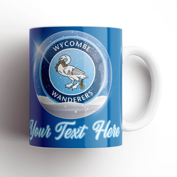 Wycombe Wanderers Christmas Snowglobe Mug