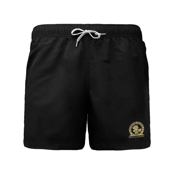 Blackburn Rovers Gold Crest Black Swim Shorts