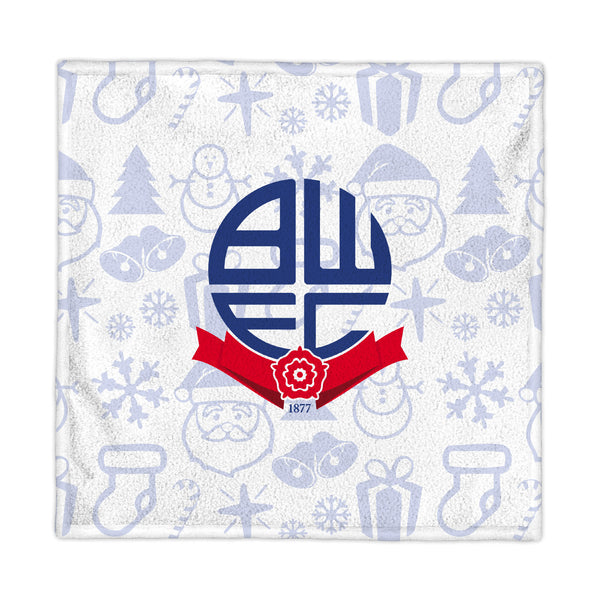 Bolton Wanderers Chrsitmas Style Fleece Blanket