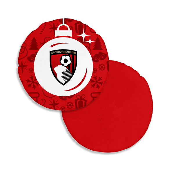 AFC Bournemouth Christmas Bauble Circle Cushion