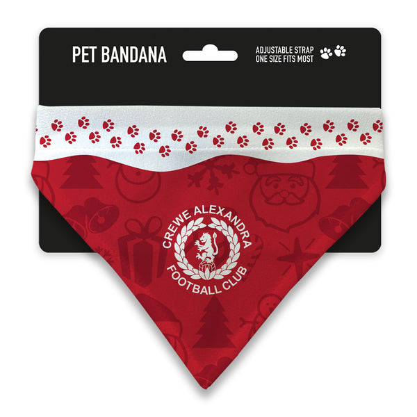 Crewe Alexandra Christmas Pet Bandana