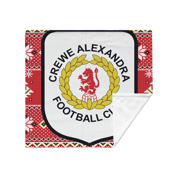 Crewe Alexandra Knit Style Fleece Blanket