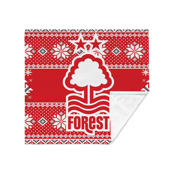 Nottingham Forest Knit Style Fleece Blanket