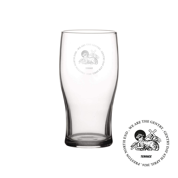Preston North End Gentry Engraved Pint Glass
